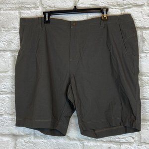 SAHALIE Shorts Womens 22W Brown Nylon Spandex with Zipper and Snap Pockets